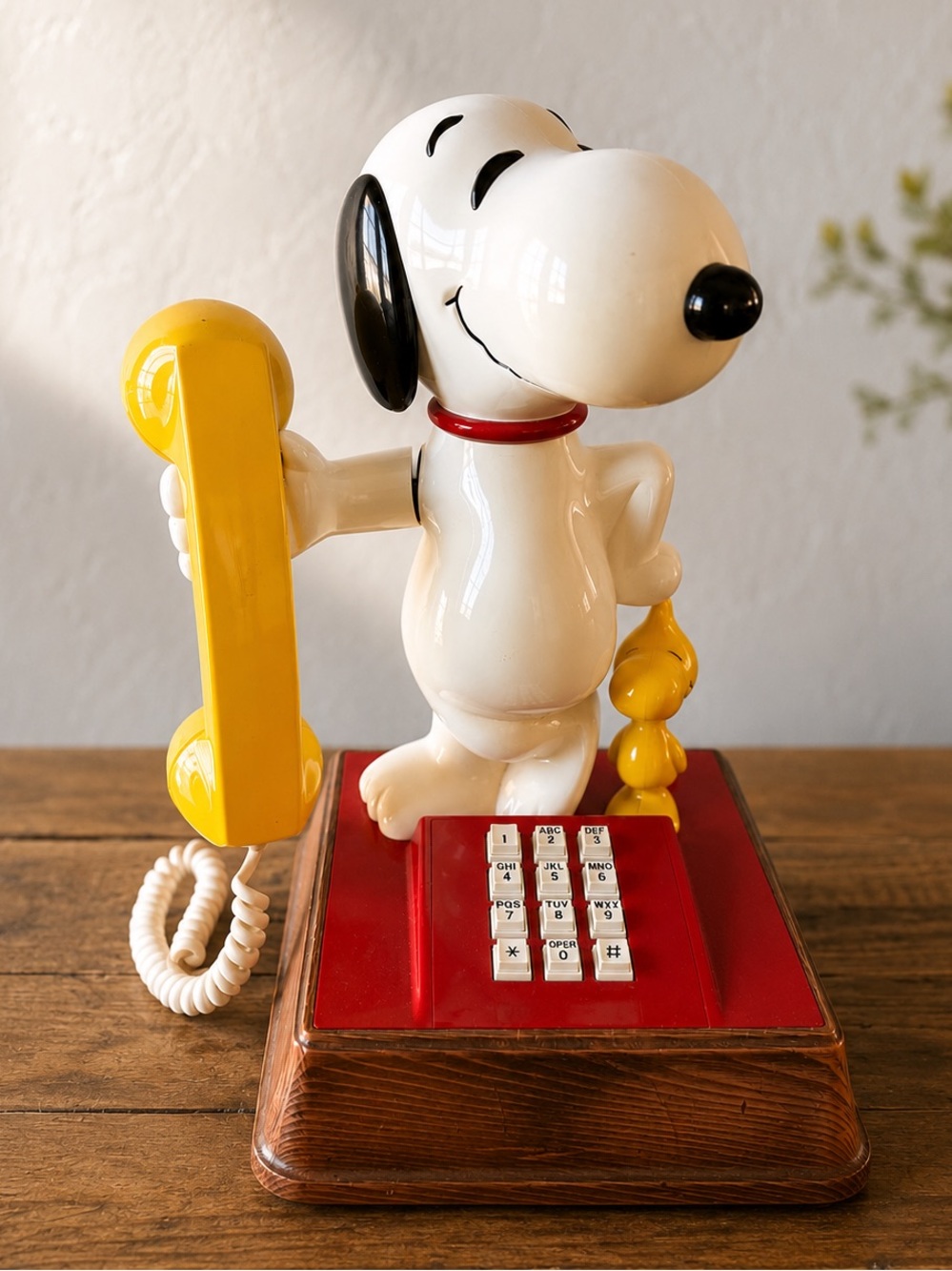 1976 Snoopy Woodstock Telephone ATC Tested Working Vintage Peanuts Phone